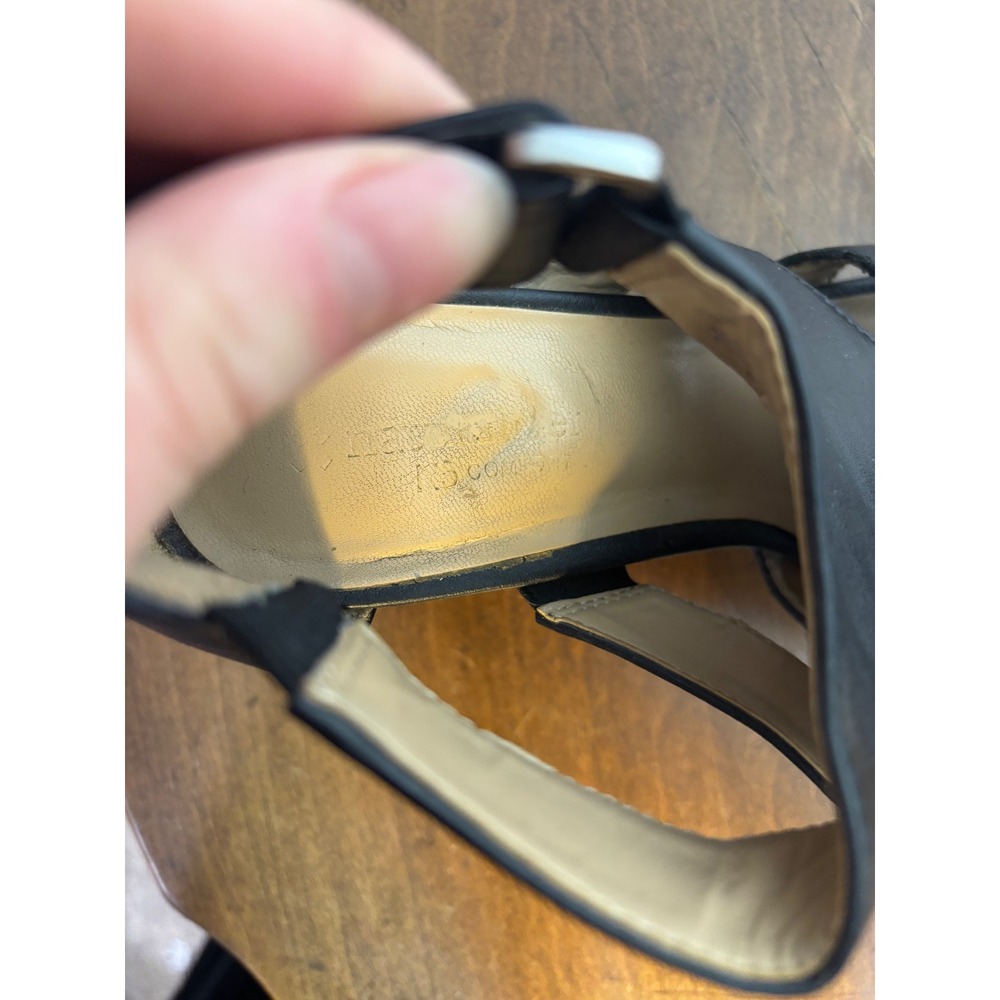 Naturalizer Lexie Black Leather Cutout Block‎ Heel Sandals Women's Size 8 - Picture 4 of 7